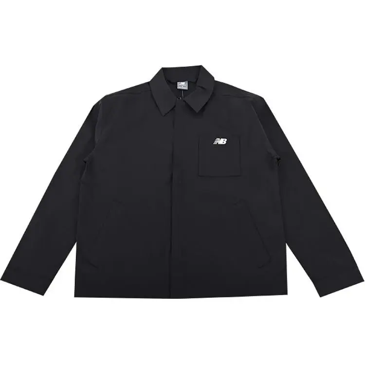 New Balance logo-embroidered shirt jacket