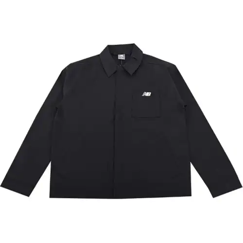 New Balance logo-embroidered shirt jacket