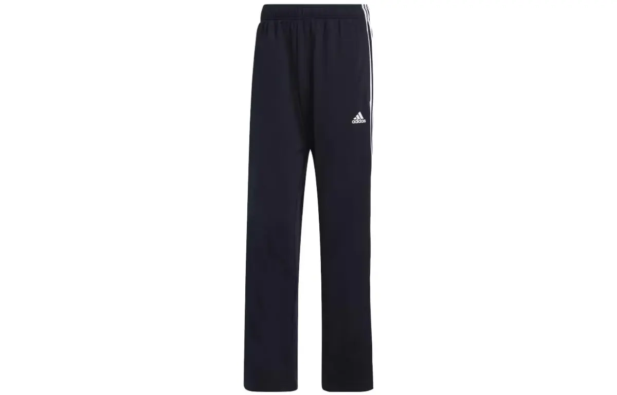 Adidas Knitted Sweatpants Men's Ink Blue Moderate Straight Fit Pants