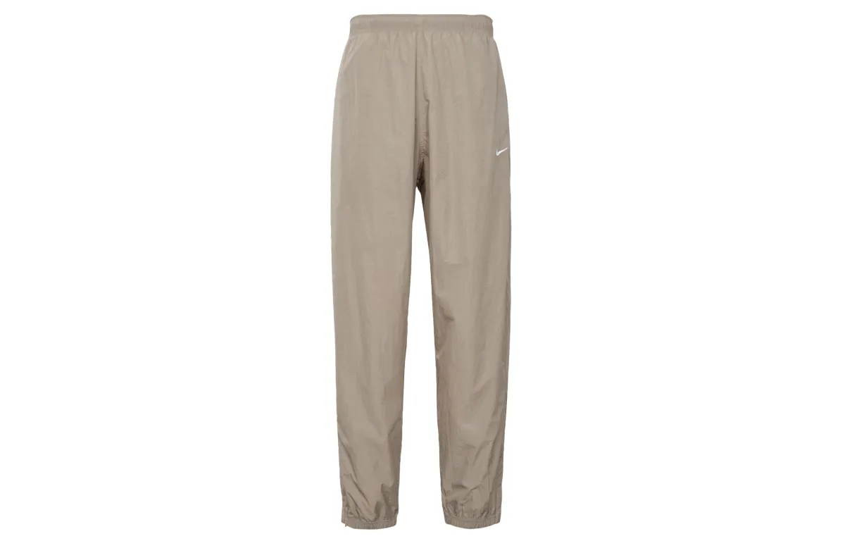 Nike Knitted Sweatpants Men's Khaki Moderate Cuffed Pants