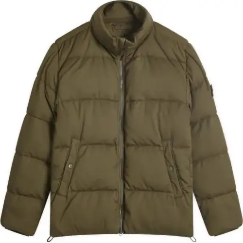 STONE ISLAND Logo Patch Zipped Padded Jacket