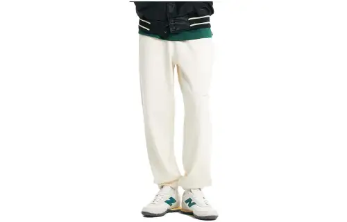 New Balance Knitted Sweatpants Men's White Moderate Cuffed Pants