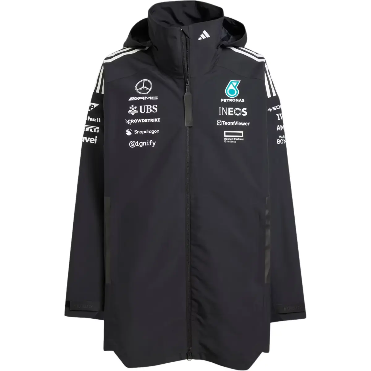 Adidas x MERCEDES AMG PETRONAS F1 TEAMMYSHELTER Motorsport Jacket Men's Black/White