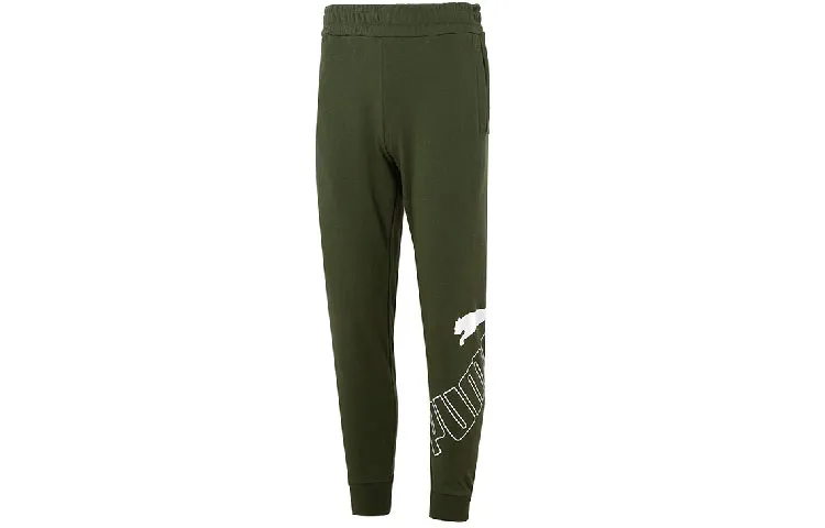 PUMA Knitted Sweatpants Men's Green Moderate Sweatpants