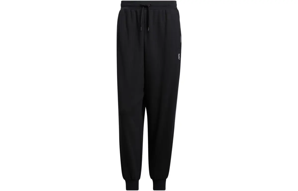 Adidas Knitted Sweatpants Unisex Black Moderate Cuffed Pants