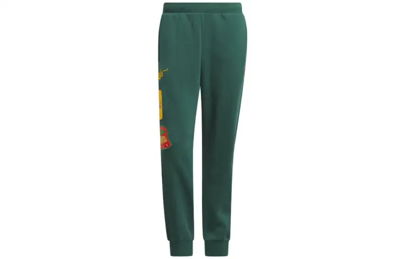 Adidas Originals Knitted Sweatpants Men's Green Moderate Cuffed Pants