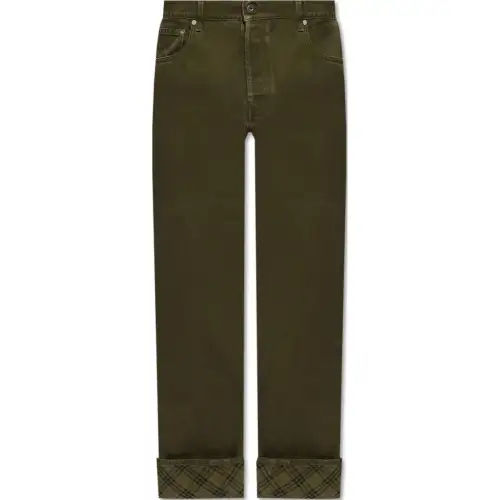 Burberry Tapered Leg Turn-Up Hem Jeans