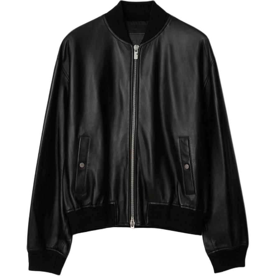 Burberry Drop shoulder Leather Bomber Jacket