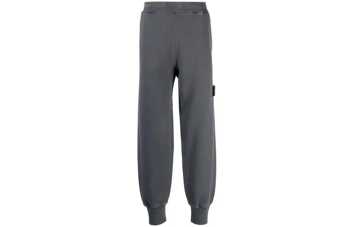 STONE ISLAND Knitted Sweatpants Men's Gray
