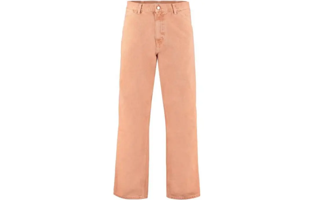 Carhartt WIP Casual Pants Men's Orange Moderate Straight Fit Pants