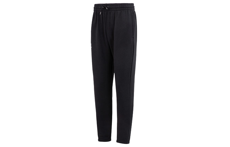 Under Armour Solid Color Logo Label Drawstring Lace Up Thickened And Fleece Lined Casual Sweatpants Men's Black