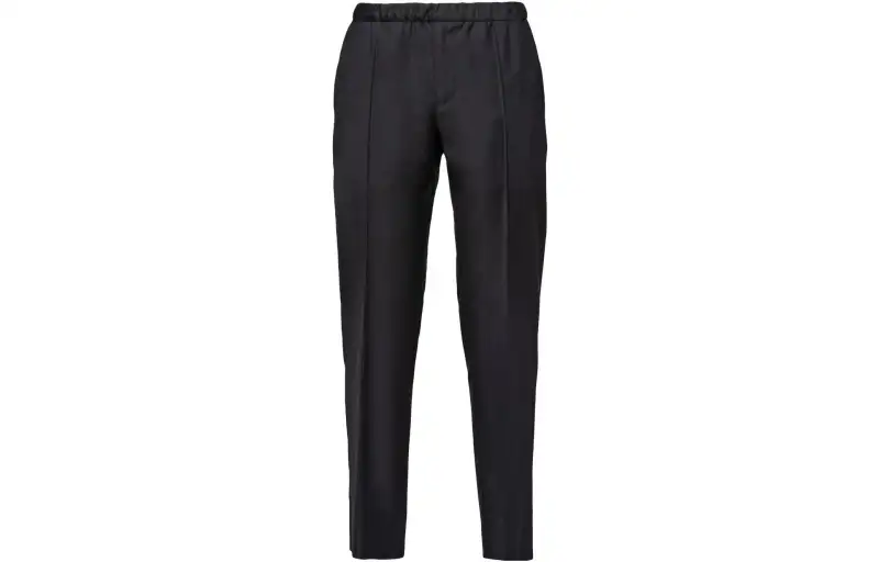 PRADA Casual Pants Men's Black Moderate Tapered Pants