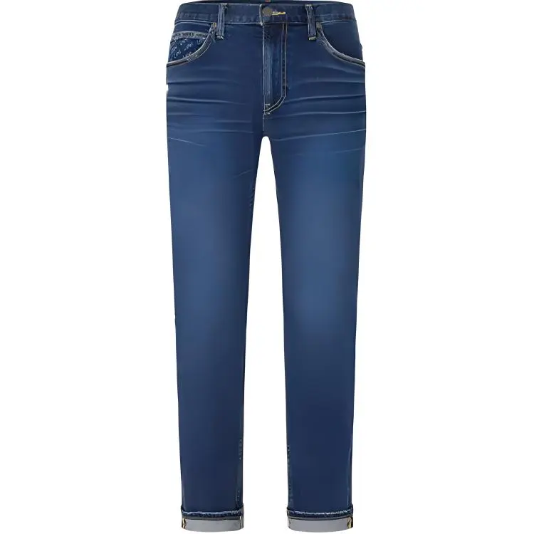 Lee Jeans Men's Blue Moderate Straight Fit Pants
