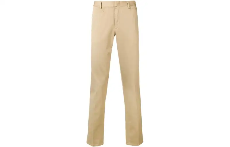 PRADA Casual Pants Men's Khaki Moderate Straight Fit Pants