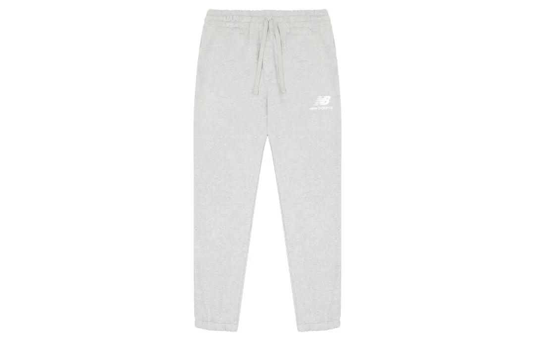 New Balance Knitted Sweatpants Men's Light Gray Moderate Cuffed Pants