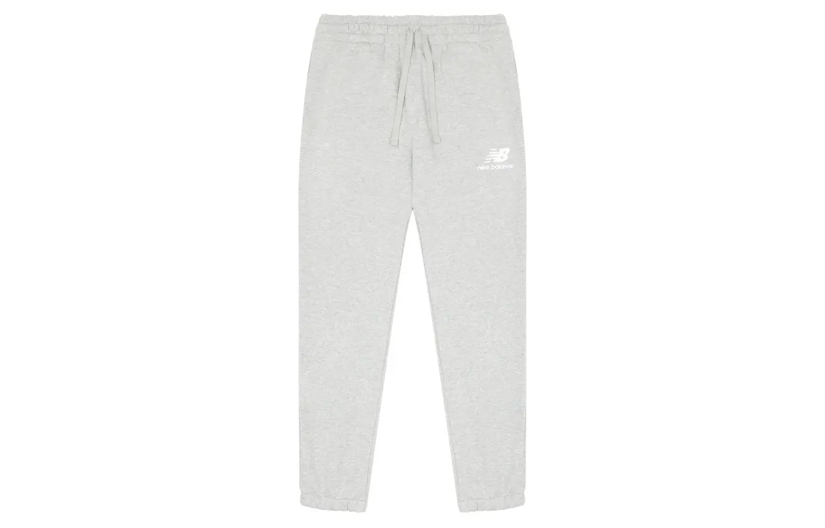 New Balance Knitted Sweatpants Men's Light Gray Moderate Cuffed Pants