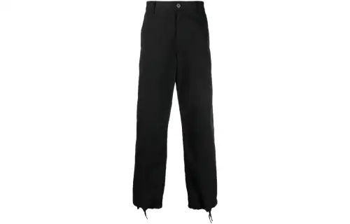 STONE ISLAND Casual Pants Men's Black Moderate Cuffed Pants
