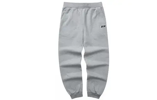 Skechers Colorful Knitted Sweatpants Men's Medium Heather Gray/004F Thickened Cuffed Pants