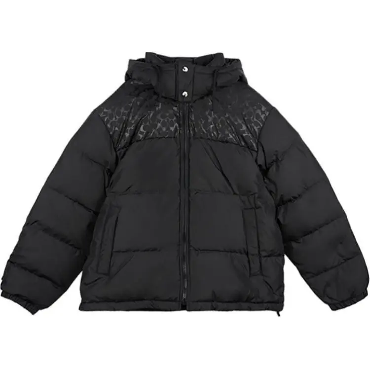 COACH Down Jackets Men's Black Moderate Straight Fit