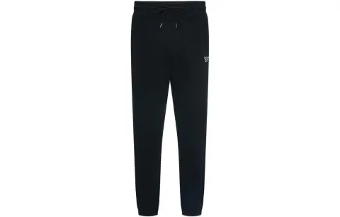 Reebok Knitted Sweatpants Unisex Black Moderate Cuffed Pants