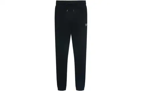 Reebok Knitted Sweatpants Unisex Black Thickened Cuffed Pants