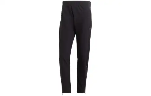 Adidas Originals ADVENTURE SLIM Knitted Sweatpants Men's Black Moderate Straight Fit Pants