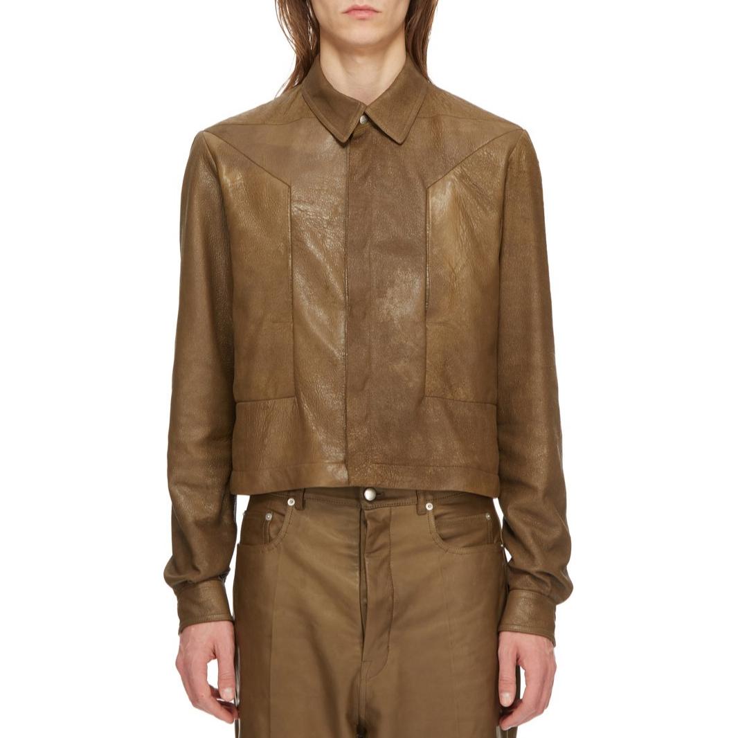 RICK OWENS Alice Strobe Cropped Shirt
