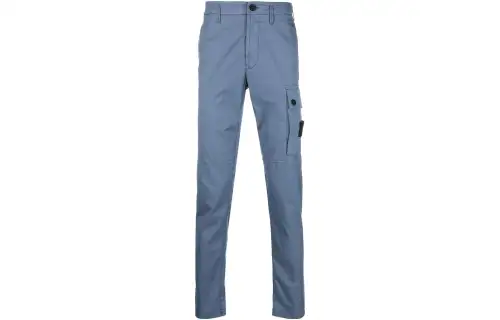 STONE ISLAND Casual Pants Men's Blue Moderate Straight Fit Pants