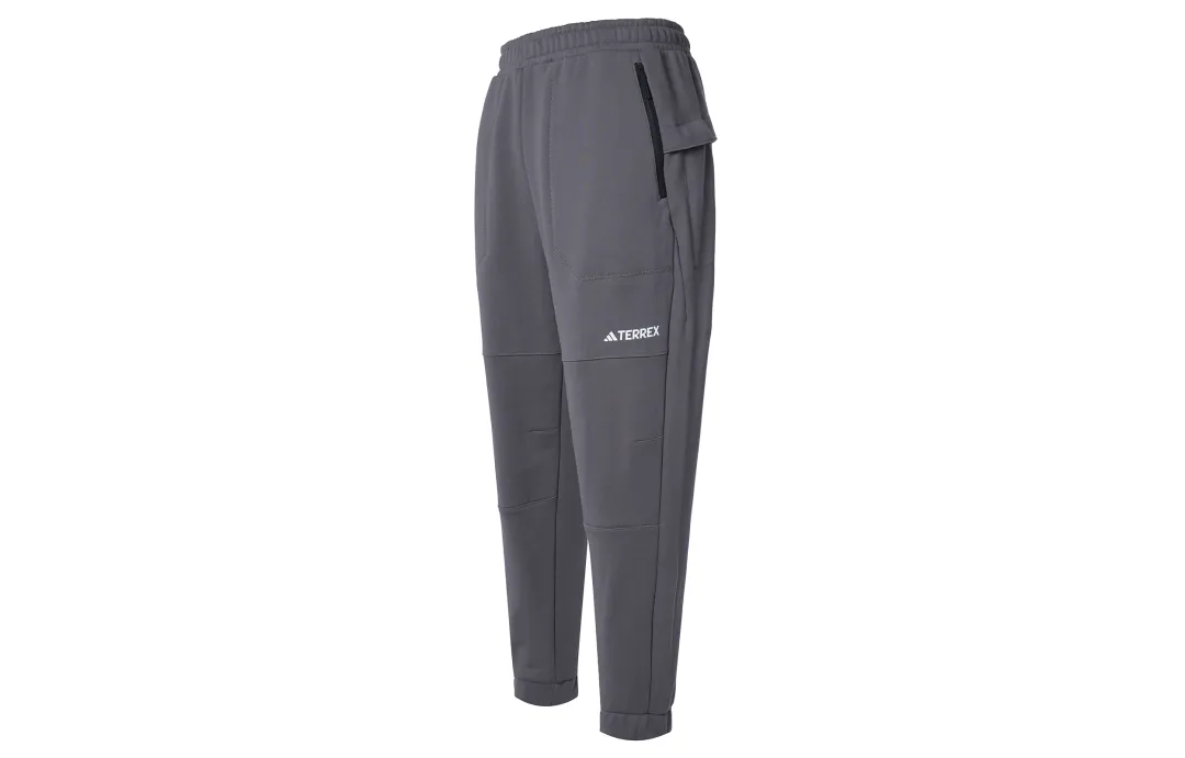 Adidas French Terry Sweat Trousers Knitted Sweatpants Men's Charcoal Gray