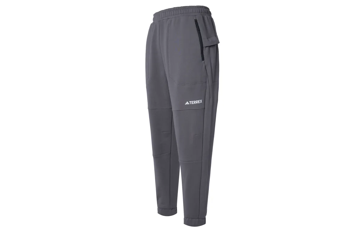 Adidas French Terry Sweat Trousers Knitted Sweatpants Men's Charcoal Gray