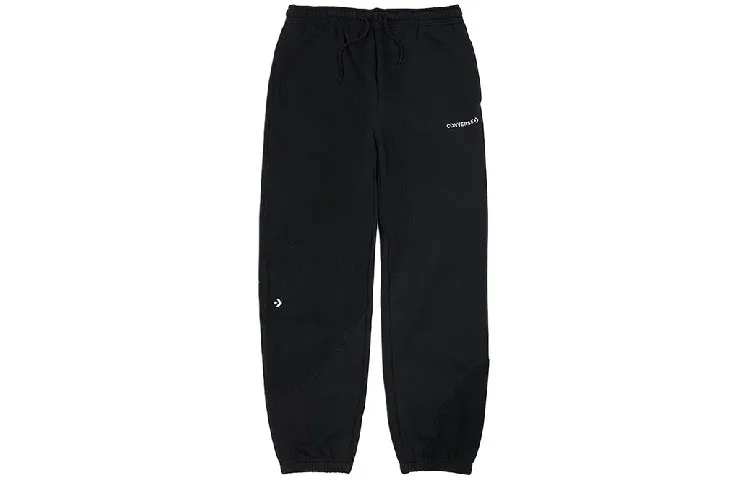 Converse Knitted Sweatpants Men's Black Moderate Cuffed Pants