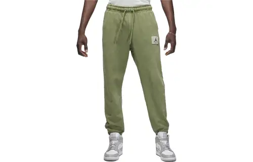 Jordan Knitted Sweatpants Men's Light Olive Moderate Cuffed Pants