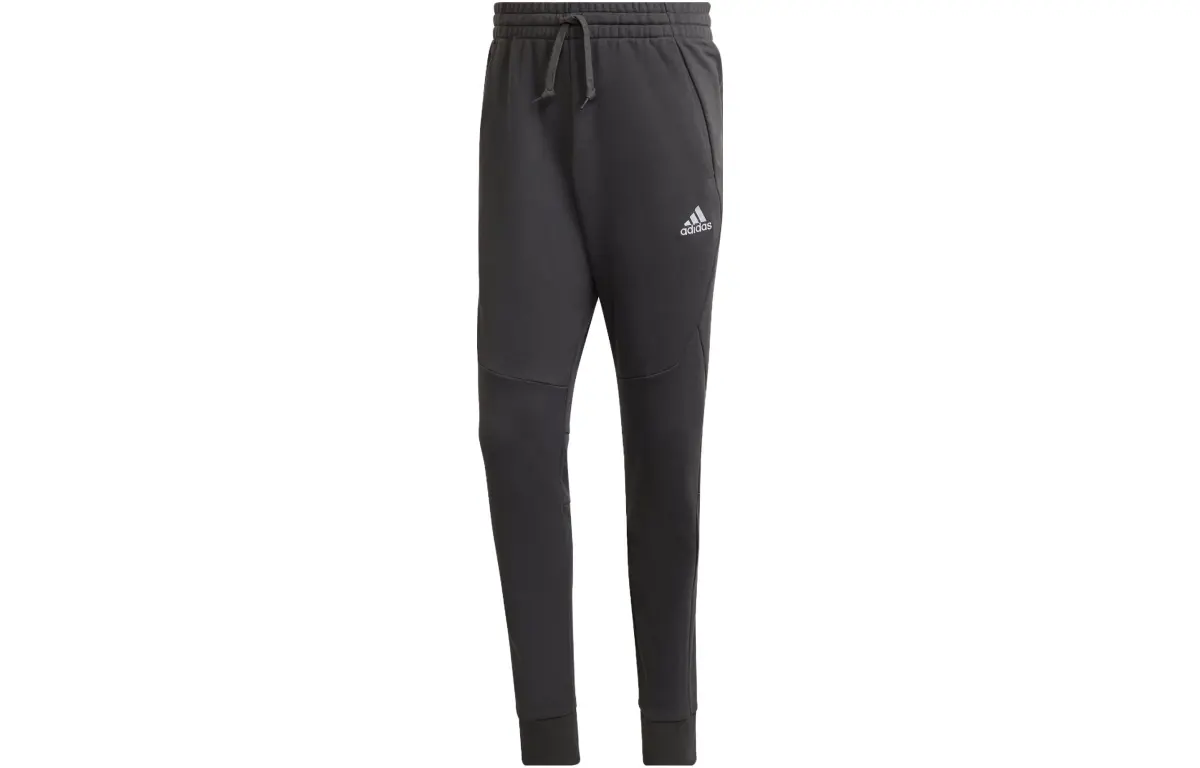 Adidas Knitted Sweatpants Men's Dark Gray Moderate Cuffed Pants