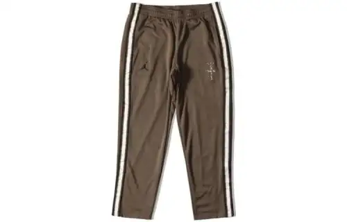 Jordan Knitted Sweatpants Men's Coffee Moderate Straight Fit Pants