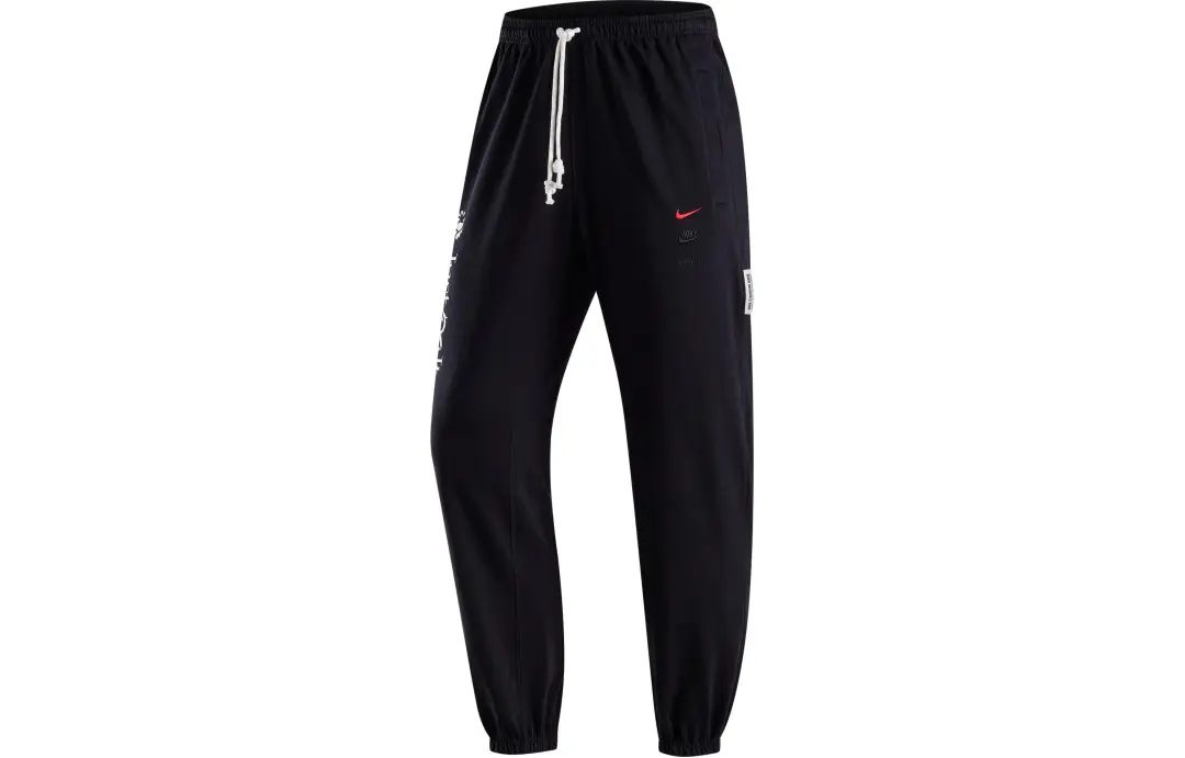 Nike FW23 Year Of The Dragon CNY Collection, Vintage Quick Dry Cuffed Basketball Long Knitted Sweatpants Men's Black
