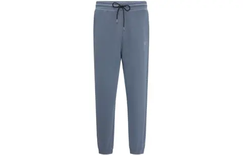 Reebok Knitted Sweatpants Unisex Blue Gray Thickened Cuffed Pants