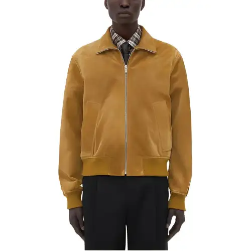 Bottega Veneta SS24 Leather Jacket Men's Peanuts Sauce