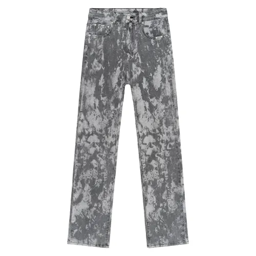 XINYINSU Jeans Unisex Gray Moderate Straight Fit Pants