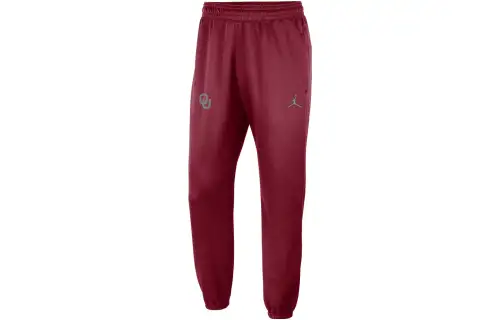 Jordan Knitted Sweatpants Men's Red Moderate Cuffed Pants