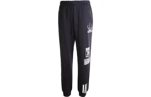 Adidas Originals Knitted Sweatpants Men's Black Moderate Skinny Pants