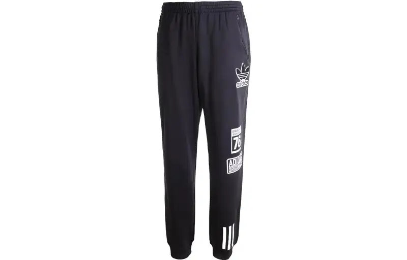 Adidas Originals Knitted Sweatpants Men's Black Moderate Skinny Pants
