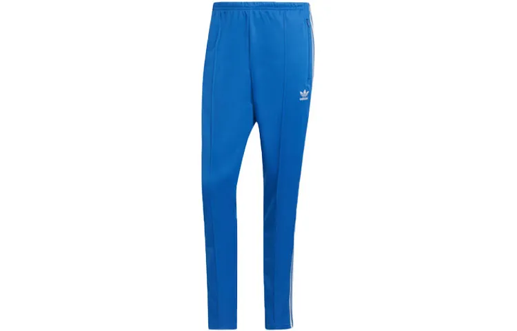 Adidas Originals Adicolor Knitted Sweatpants Men's Blue Moderate Straight Fit Pants