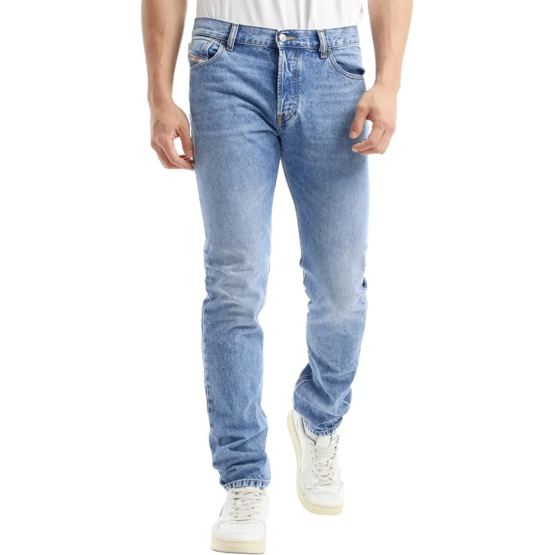 DIESEL Jeans Men's Light Blue Moderate Straight Fit Pants