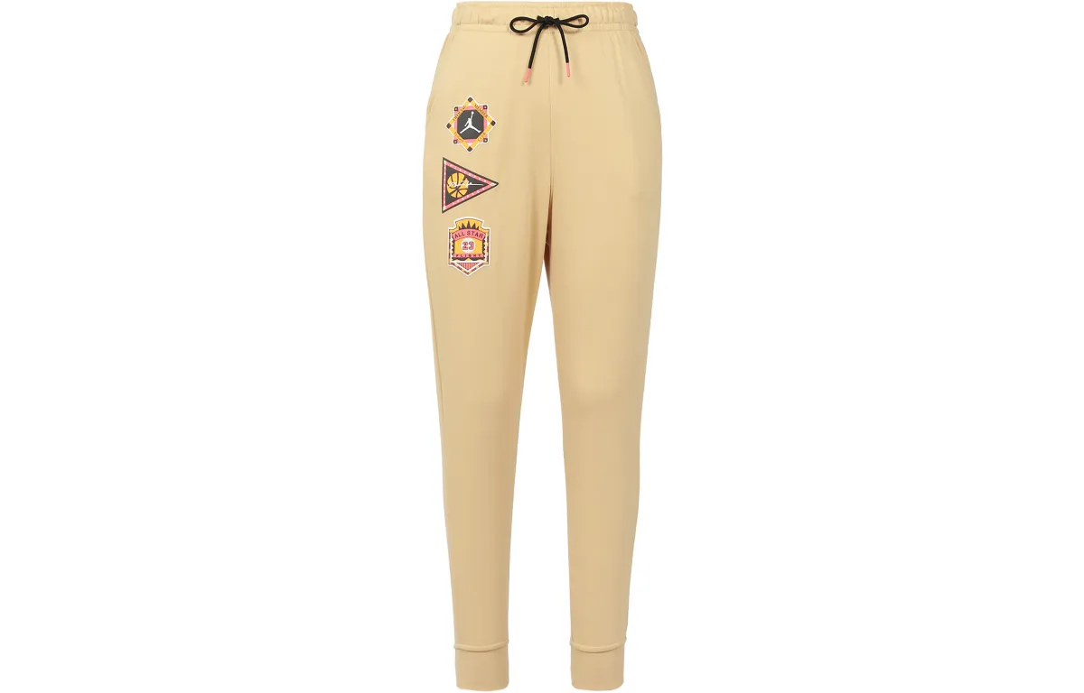 Jordan Flight MVP Knitted Sweatpants Men's Sesame Brown Moderate Cuffed Pants