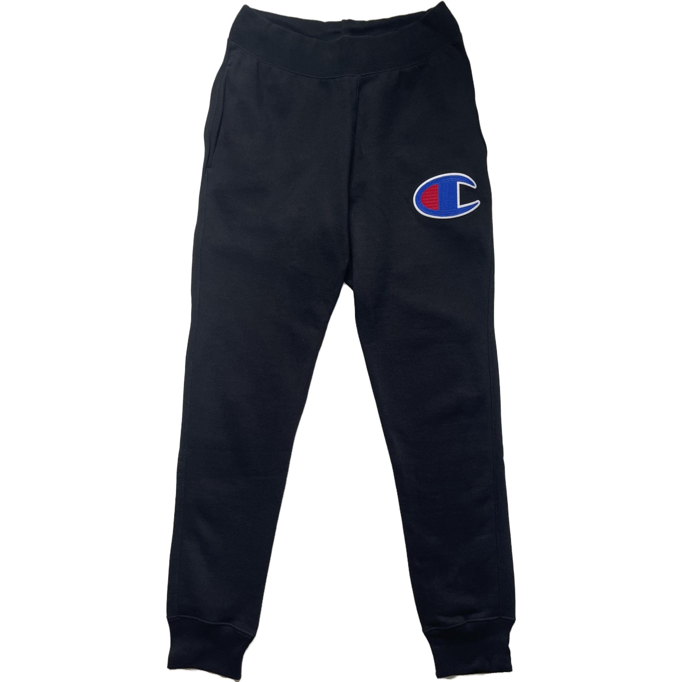 Champion Brand Logo Print Elastic Cuff Thickened And Fleece Lined Knitted Sweatpants Unisex