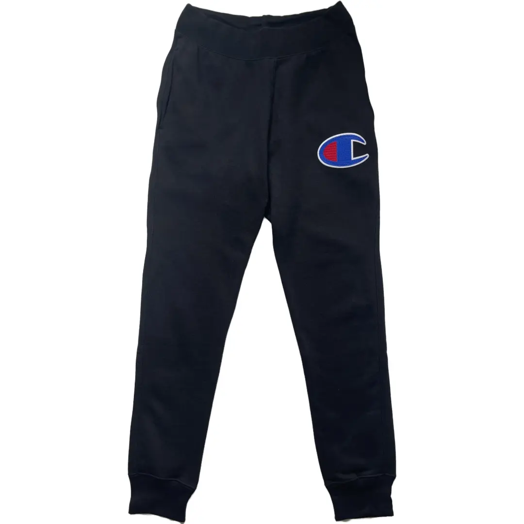 Champion Brand Logo Print Elastic Cuff Thickened And Fleece Lined Knitted Sweatpants Unisex