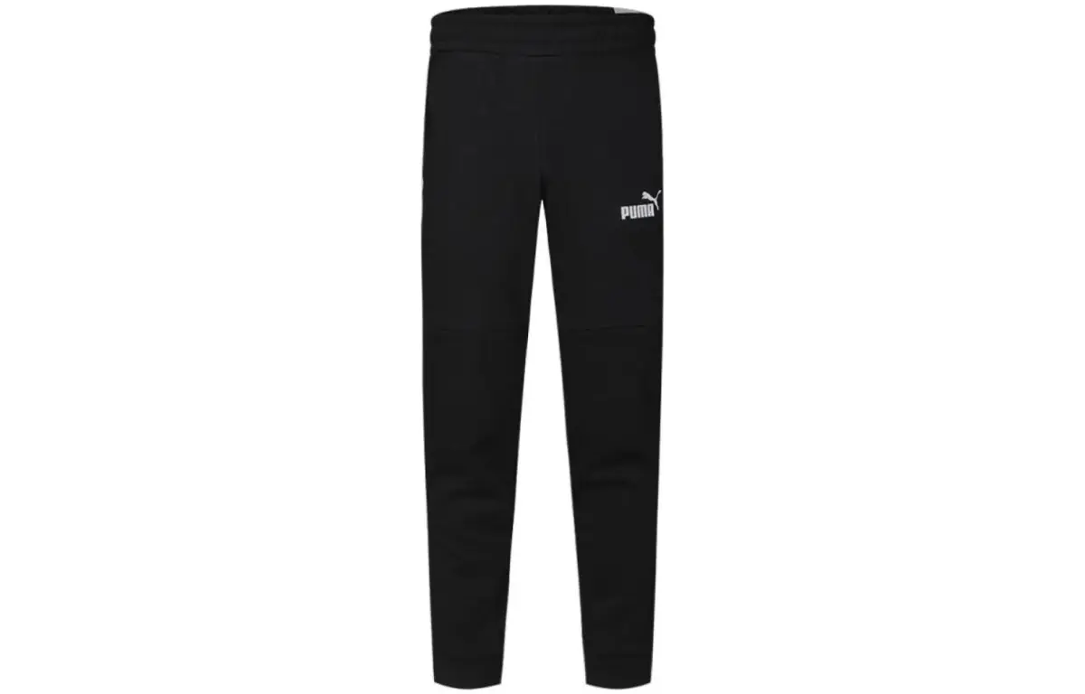 PUMA Casual Pants Men's Black Moderate Cuffed Pants