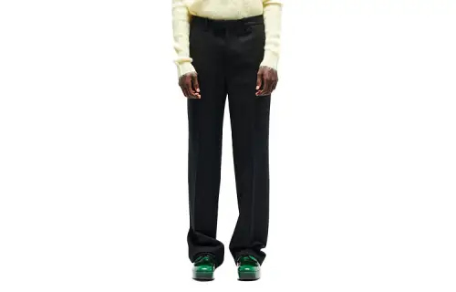 PRADA Casual Pants Men's Black Moderate Straight Fit Pants