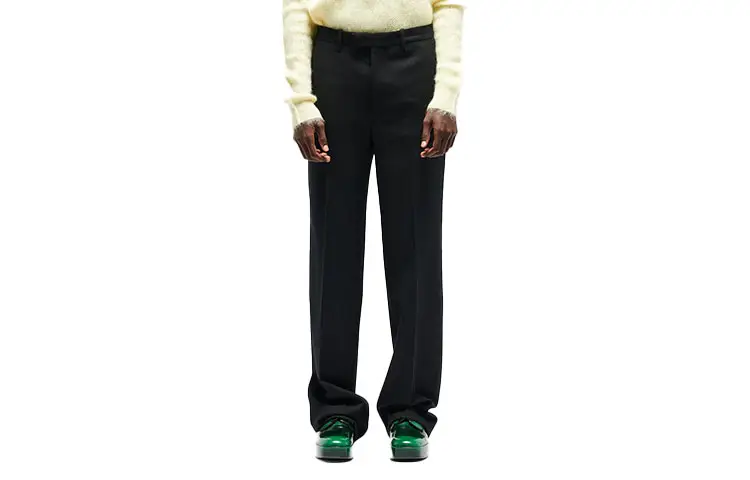 PRADA Casual Pants Men's Black Moderate Straight Fit Pants