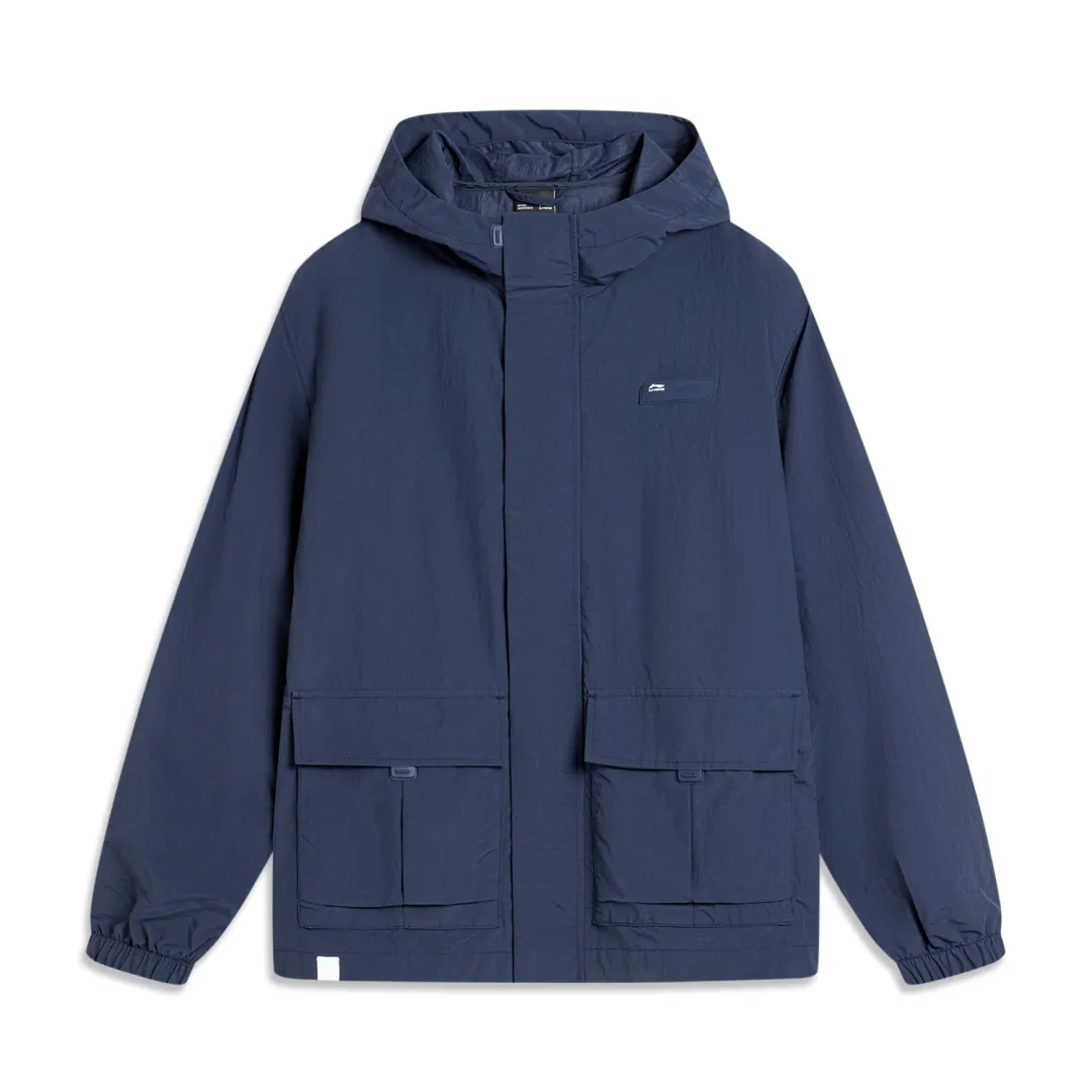 Li Ning Sports Life Collection Trench Coat Men's Dark Iris Blue